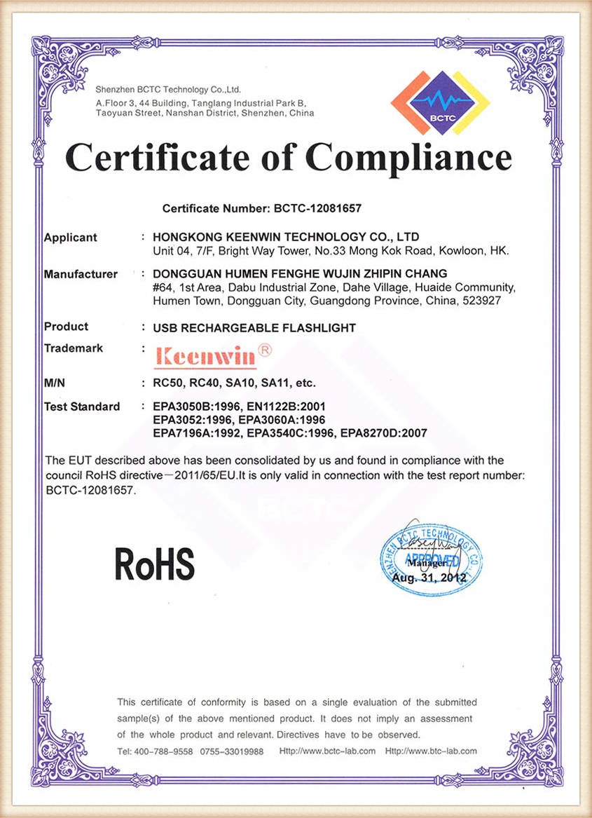 ROHS (RC40 RC50 SA10 SA11)